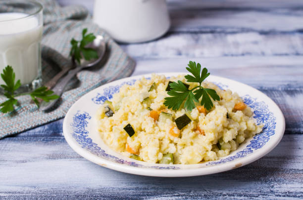 istock Milk porridge with vegetables 845208584