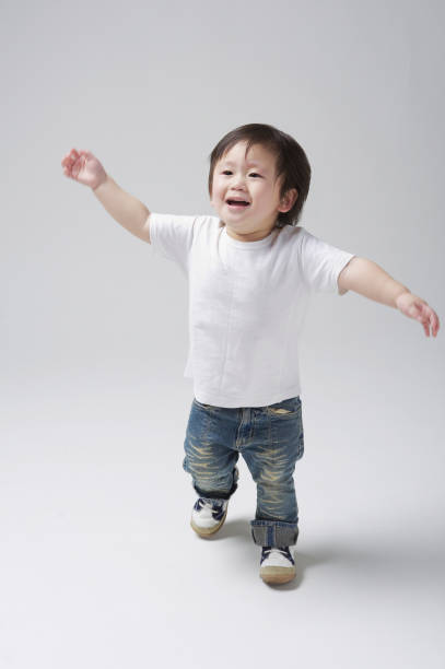 istock Brothers with open arms, 2-year-old boy 845208794