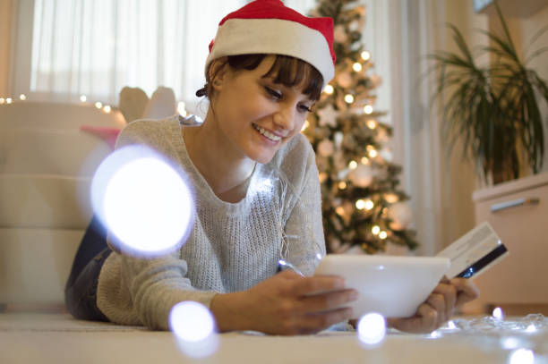 istock Christmas shopping at home 845217322