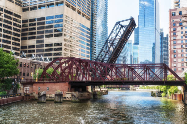 istock Kinzie Street Railroad Bridge, Chicago 845225628