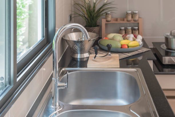 istock sink with faucet in kitchen room 845226040