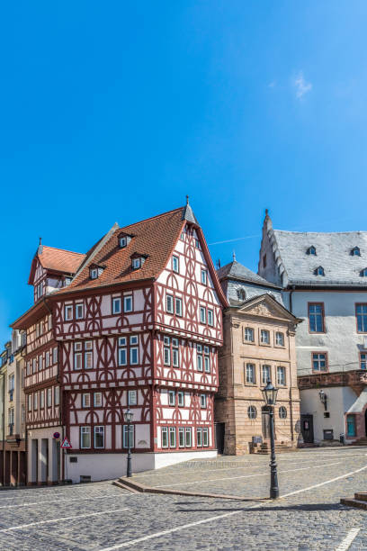istock old half timbered house in Aschaffenburg at Stiftskirchenplatz 845234850