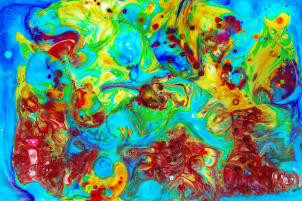 istock Abstract ink in liquid chaos background 845236118
