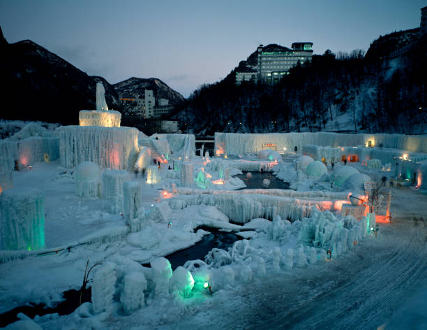 Sounkyo Gorge icefall Festival
