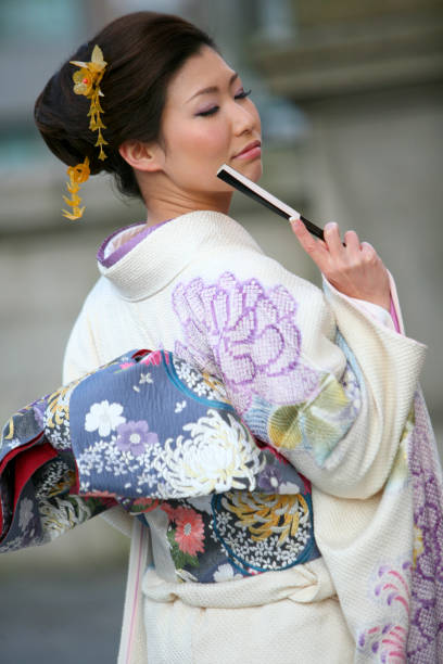 istock Woman wearing kimono 845247448