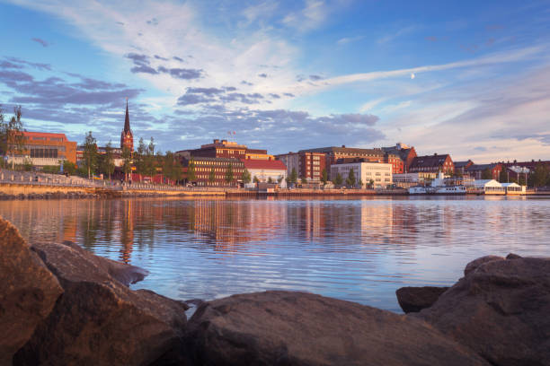 skyline luleå - luleå bildbanksfoton och bilder