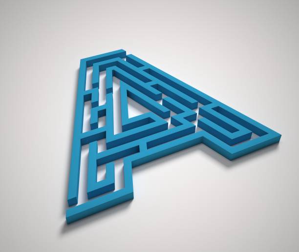 istock Maze font letter A 845257296