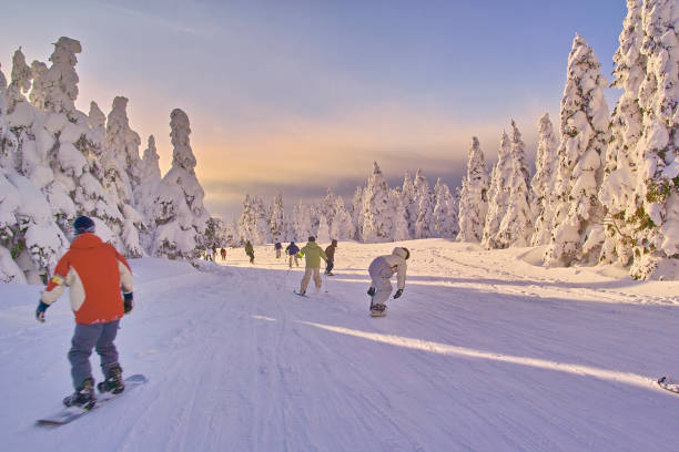 Storage King ski area Storage King ski area japanese snowboarder stock pictures, royalty-free photos & images