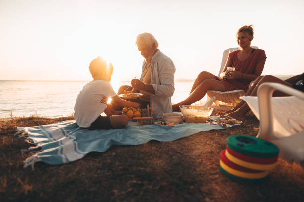 istock Family picnic on the beach 845259428