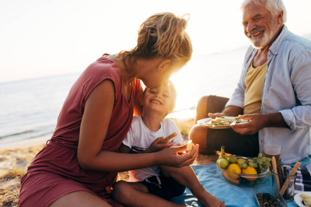 istock Family picnic on the beach 845259710