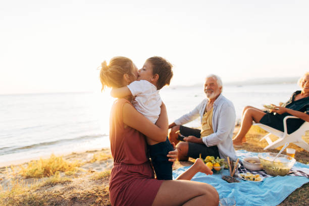 istock Family picnic on the beach 845259718