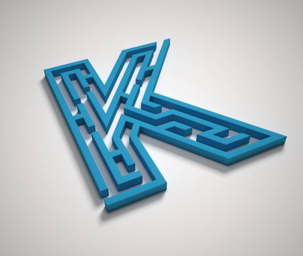 istock Maze font letter K 845260266
