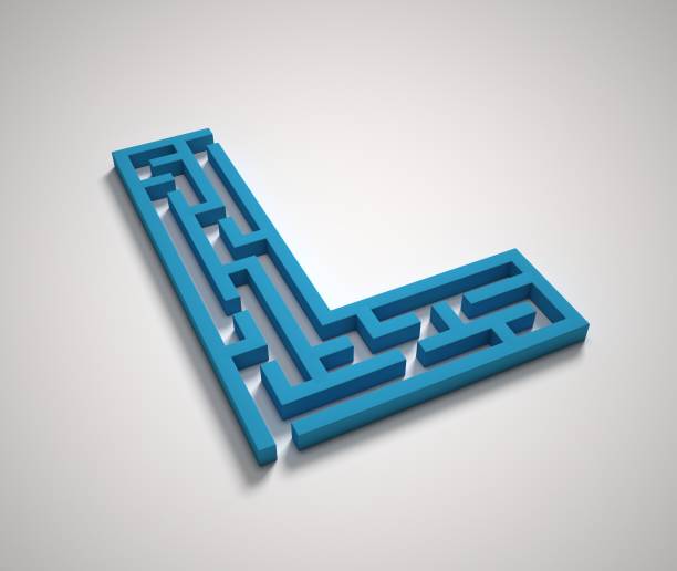 istock Maze font letter L 845260358