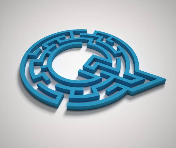 istock Maze font letter Q 845260834