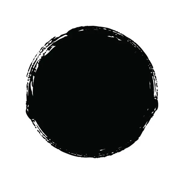 Vector illustration of Hand painted ink blob