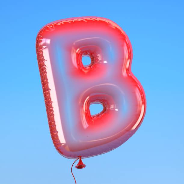 istock transparent balloon font letter B 845264518