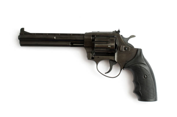 istock black revolver isolated on a white background 845270808