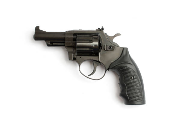istock black revolver isolated on a white background 845270912