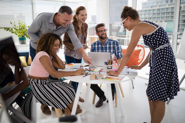 istock Team of executives working together in the office 845274148