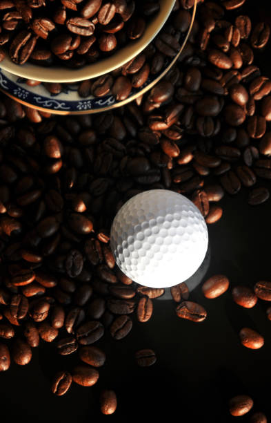 istock Chinese tea set and  coffee beans in sunset 845280490