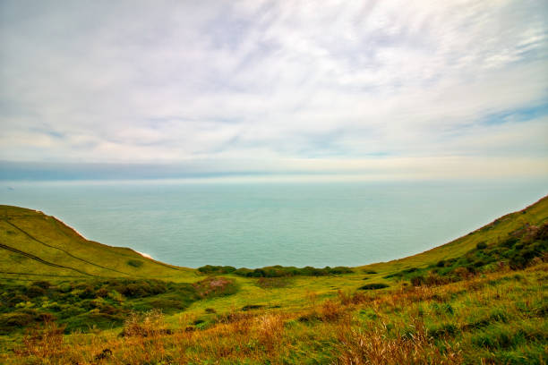 istock Landscape view of the White Cliffs at Dover 845286136