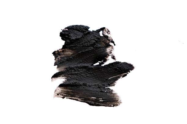 istock Black volcanic cosmetic clay texture close up. solution of cosmetic clay abstract background 845292958