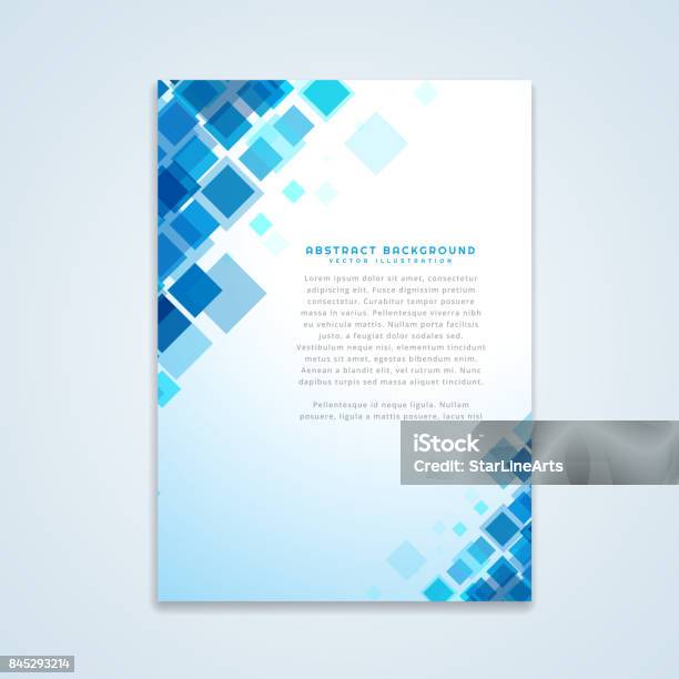 Abstract Brochure Design Stock Illustration - Download Image Now - Abstract Backgrounds, Blue, Abstract