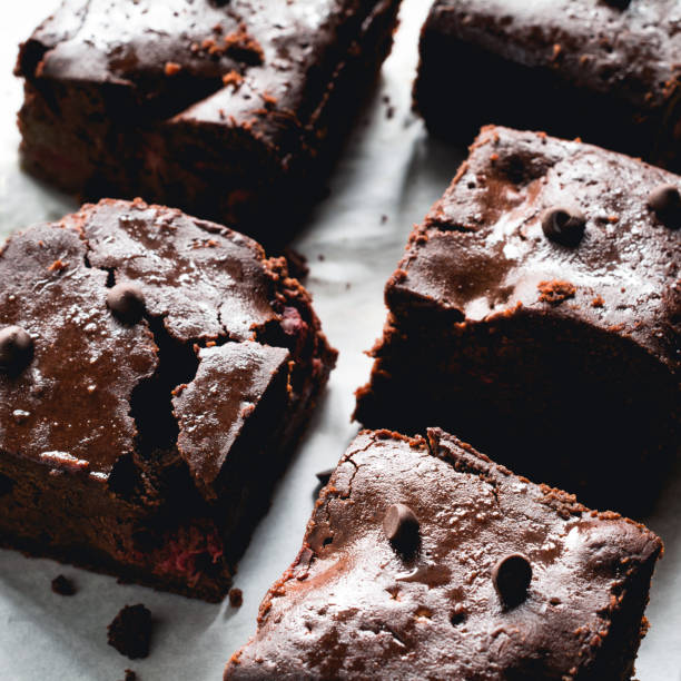 istock Homemade chocolate brownies square crop 845298824