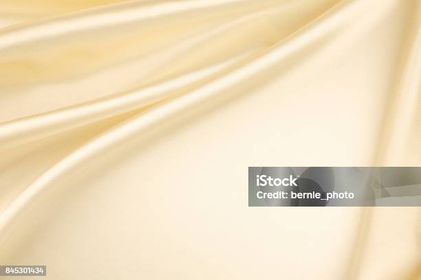 Gold Silk Fabric Background Stock Photo - Download Image Now - Gold - Metal, Gold Colored, Silk