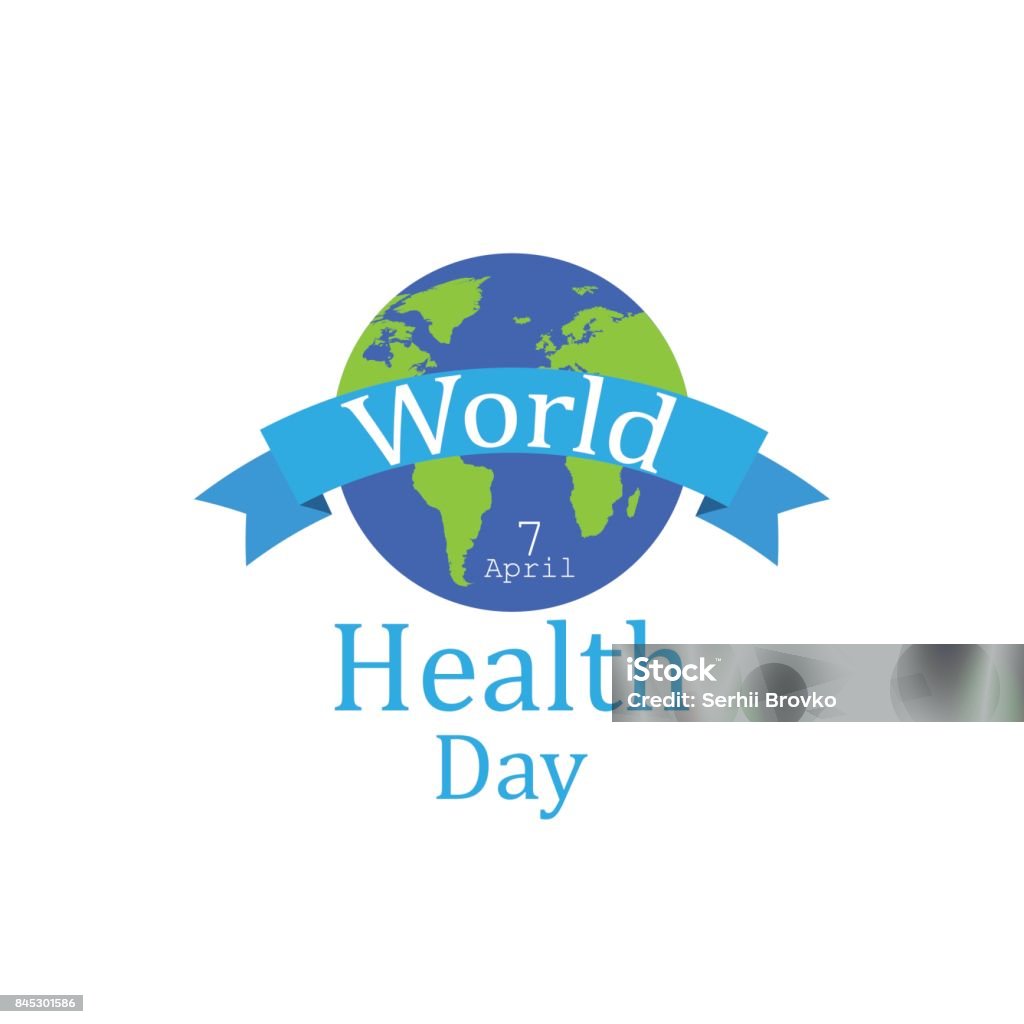 World health day concept with earth globe. World health day concept with earth globe. Vector illustration. Continent - Geographic Area stock vector