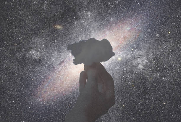 istock Hand holding a cloud with space background. Elements of this image are my work only. 845304808