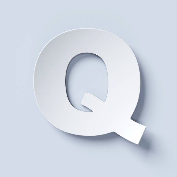 istock White bent paper font letter Q 845305042