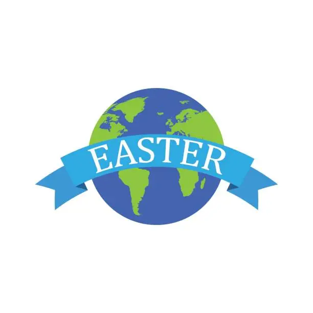 Vector illustration of Easter Jesus. World Easter Concept.