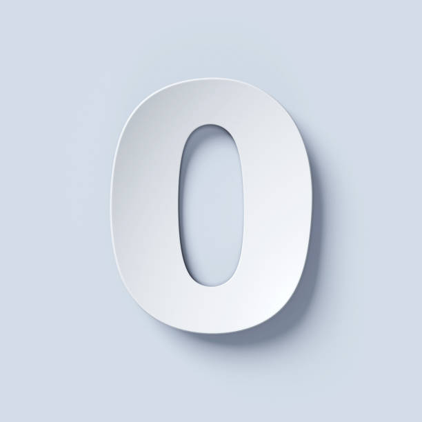 istock White bent paper font number 0 845307368