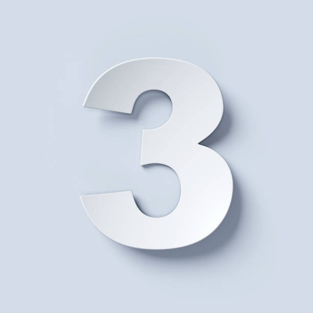 istock White bent paper font number 3 845307450