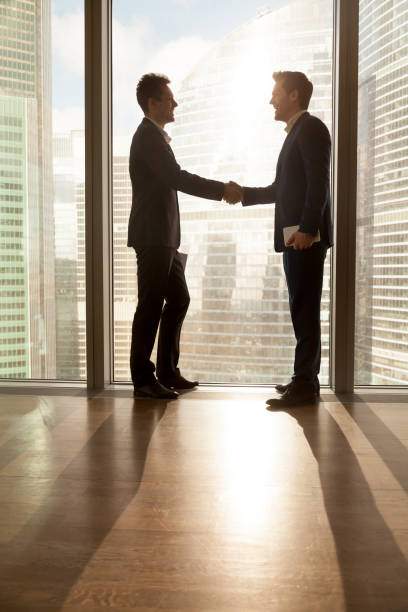 istock Boss congratulating employee with career promotion 845314206
