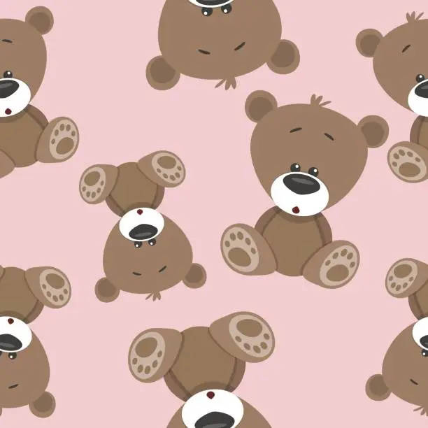 Vector illustration of Bear seamless pattern