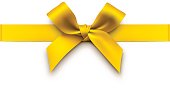 istock Gold Gift Bow with Ribbon 845323276