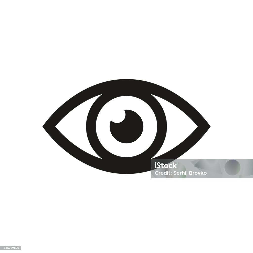 Icono ojos. Ilustración vectorial. - arte vectorial de Ojo libre de derechos