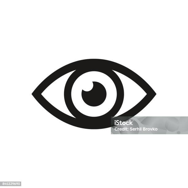 Ögonikonen Vektorillustration-vektorgrafik och fler bilder på Öga - Öga, Ikon, Symbol