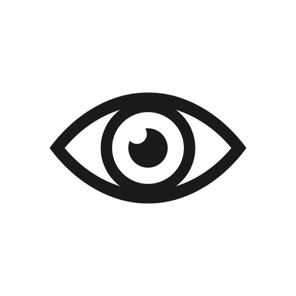 Eye icon. Vector illustration. Eye icon. Vector illustration. technology human eye eyesight stock illustrations