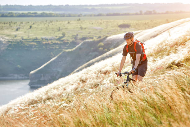 istock Traveler has adventur on meadow on riverside 845350936