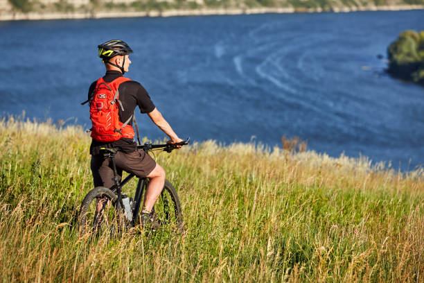 istock Traveler has adventur on meadow on riverside 845350940