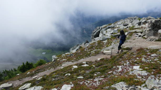 istock Young woman on a dayhike 845358812