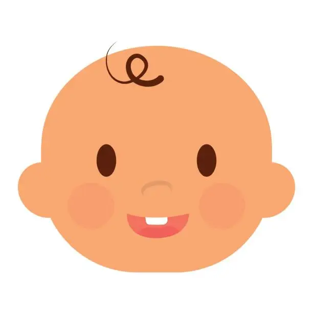 Vector illustration of baby boy icon
