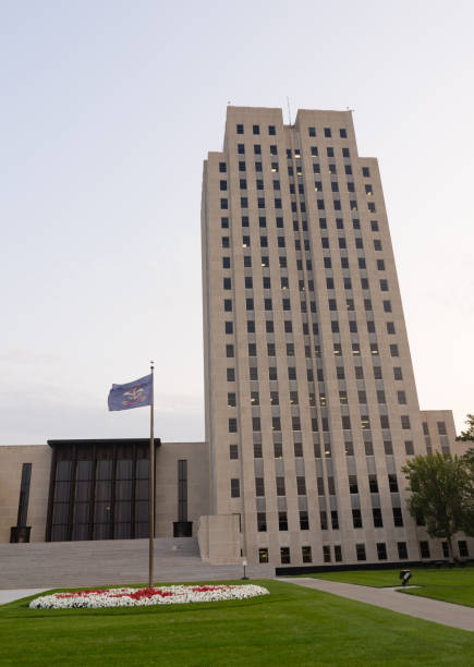 istock State Flag Flies North Dakota Capital Building Bismarck 845381254