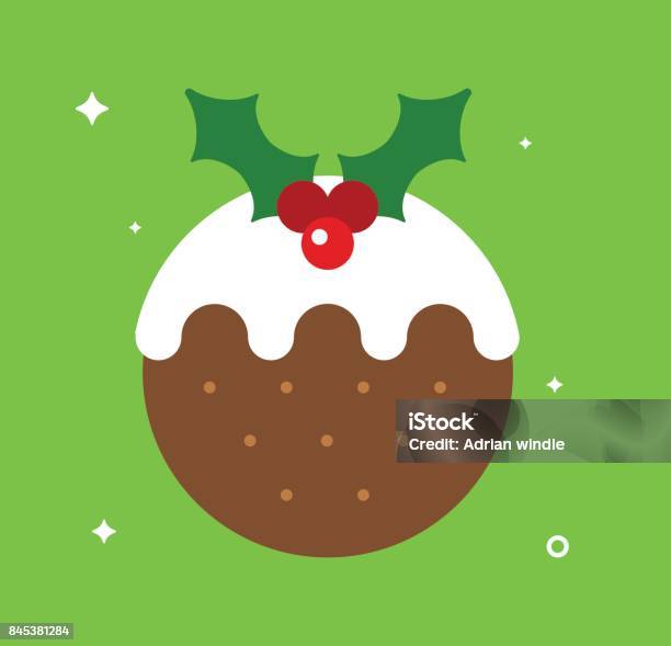 Christmas Pudding Card Christmas Pudding Card Christmas Pudding Card Stock Illustration - Download Image Now