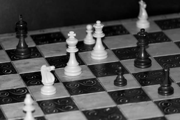 istock Chess photographed on a chessboard 845381474