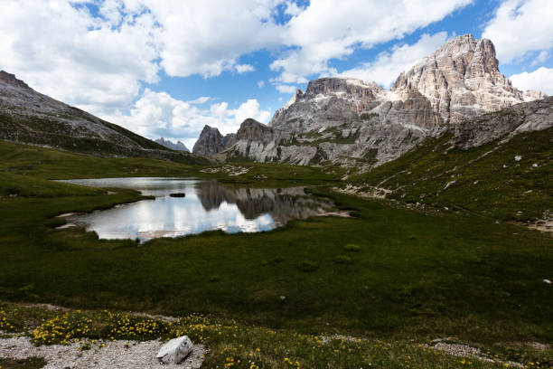 istock Beautiful lake on the Dolomite 845384272