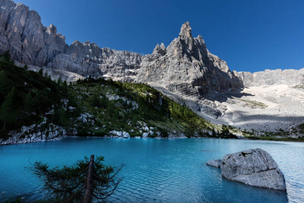istock Beautiful lake on the Dolomite 845384730